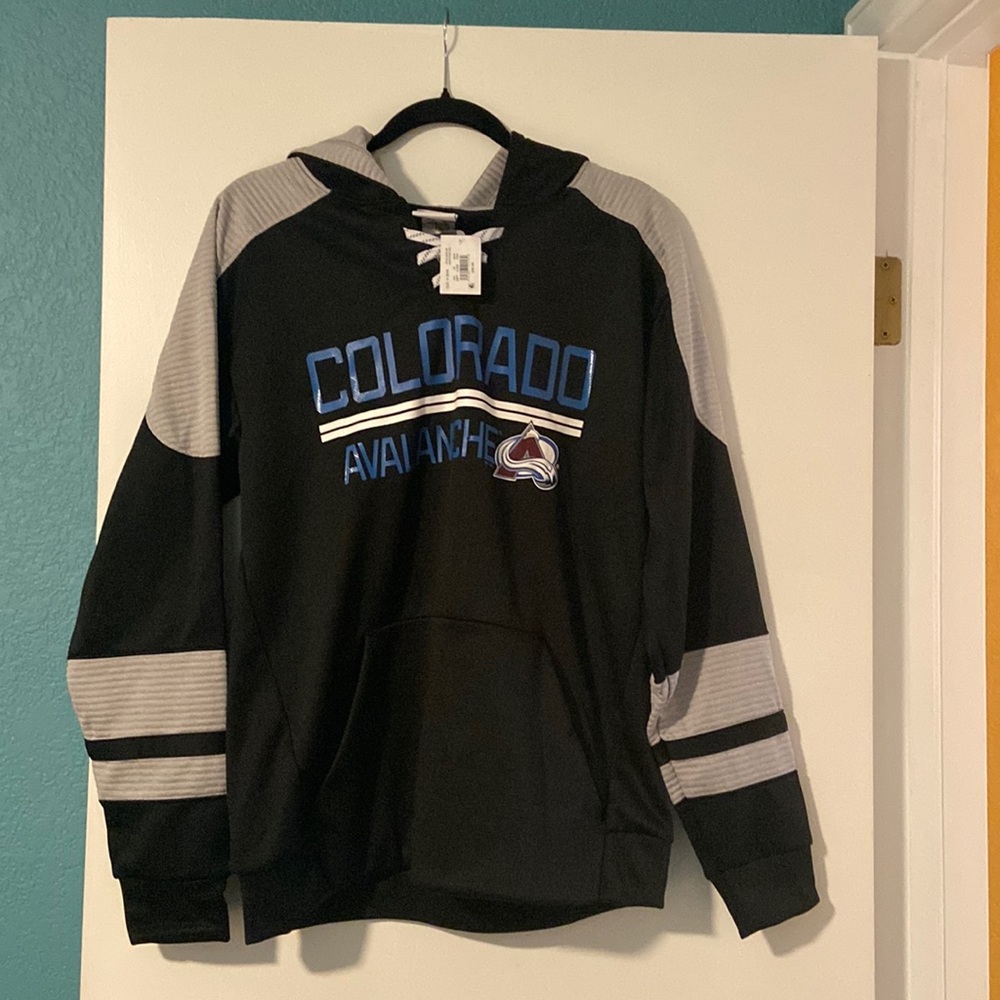 Colorado Avalanche Hoodie NEW mens medium black and grey